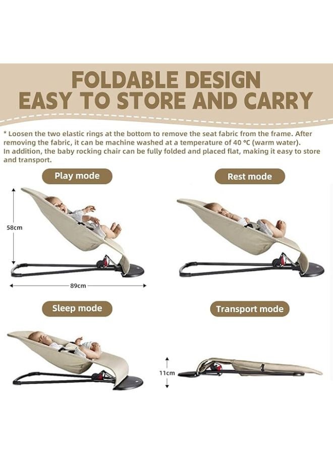 ماس كرسي هزاز للأطفال مع ألعاب معلّقة – مريح وآمن للنوم واللعب - Image 3